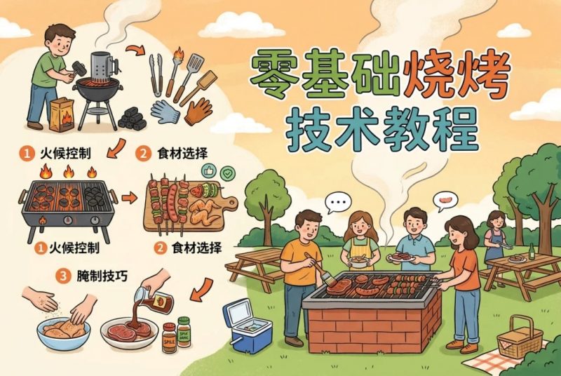 零基础烧烤技术教程，自学烧烤全套视频+配方大全