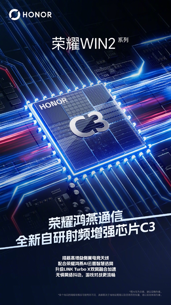 荣耀WIN2系列宣布支持荣耀鸿燕通信:搭载全新自研射频增强芯片C3 荣耀WIN2系列宣布支持荣耀鸿燕通信:搭载全新自研射频增强芯片C3